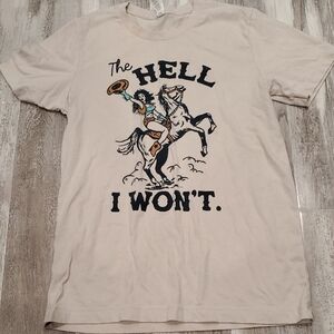 Beige Graphic T-Shirt